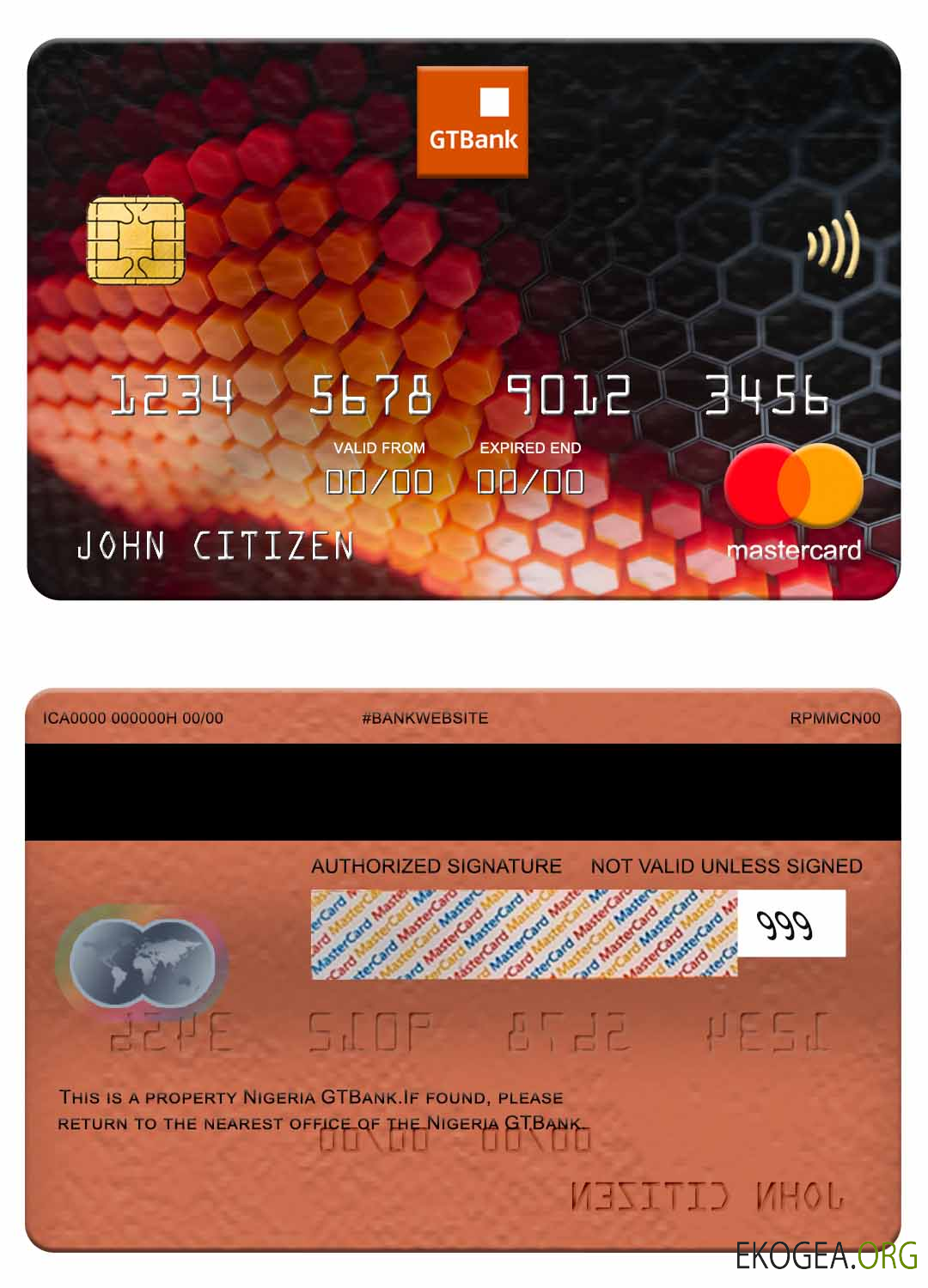 Carte Mastercard GTBank du Nigéria